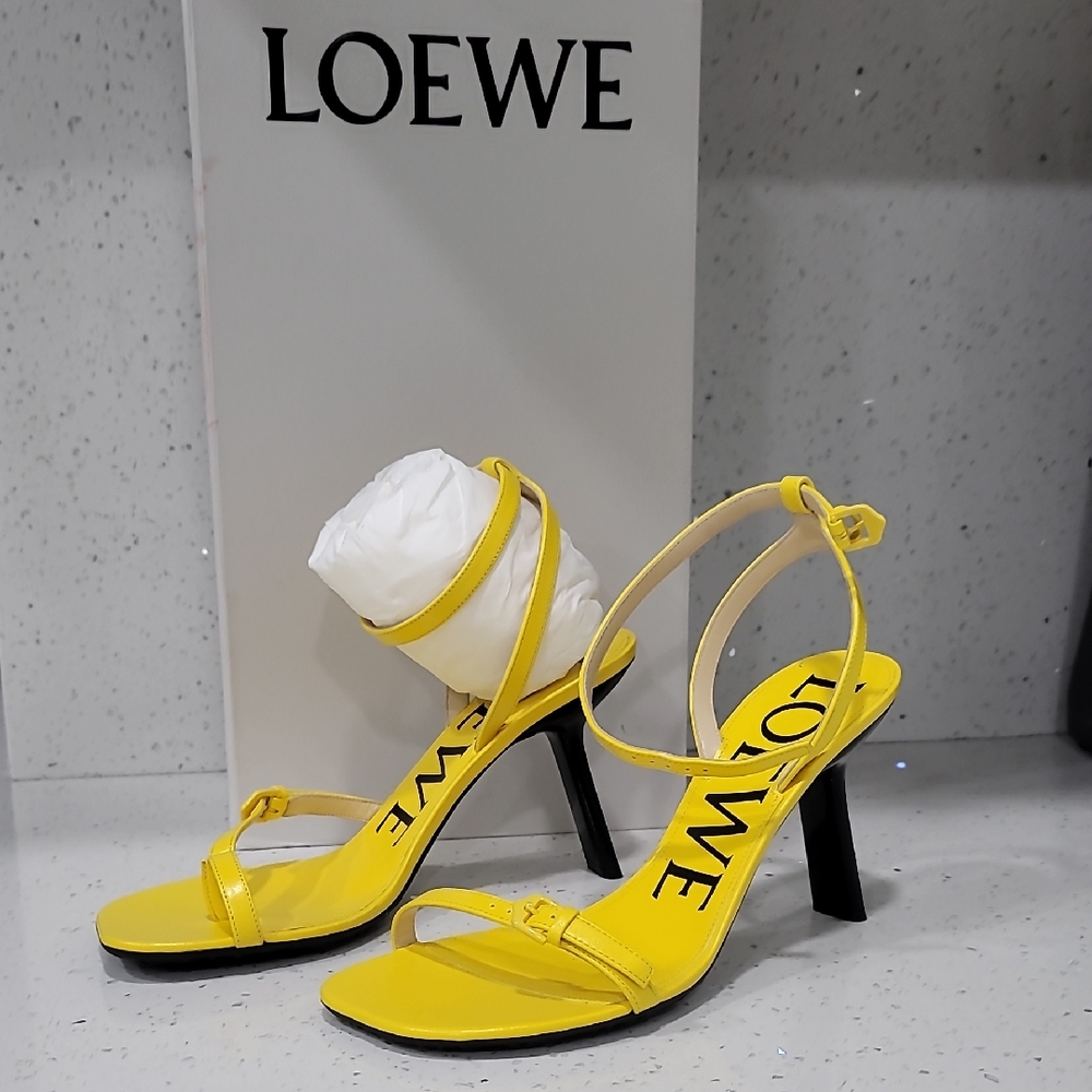 Loewe Bright Yellow Strappy Heels